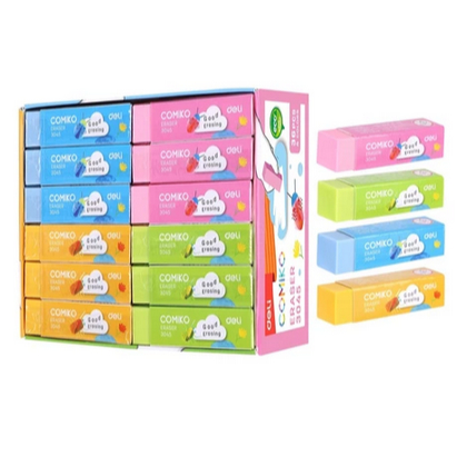 

Deli E3045 Penghapus Eraser POP Eraser 60 15 15mm 4C Merah muda biru hijau kuning