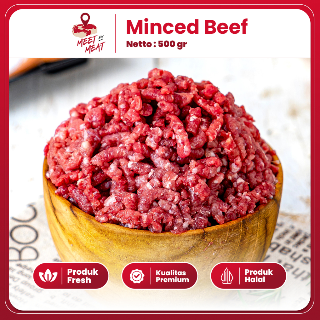 

Daging Giling Cincang Minced Ground Beef Mix Lemak Sapi Berkualitas Pilihan Terbaik Juicy Gurih Meetbymeat
