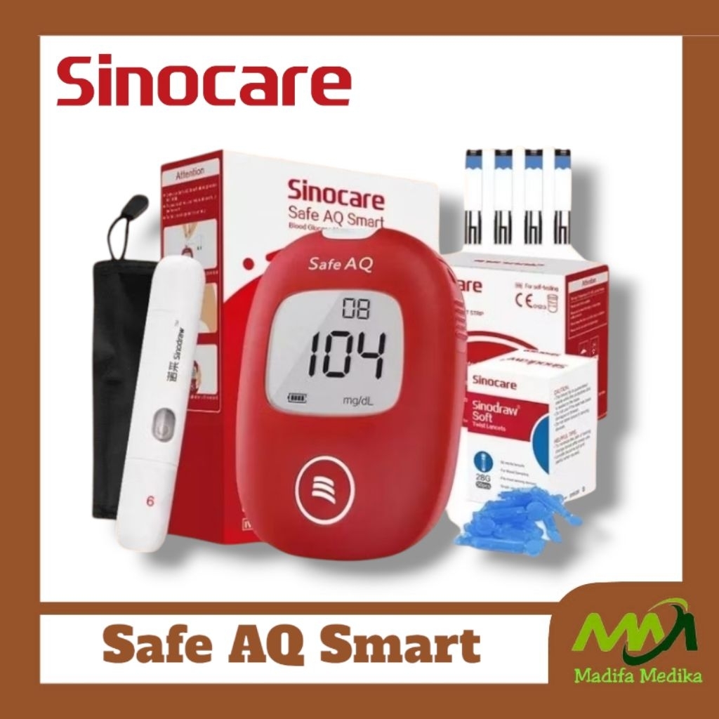Alat Cek Gula Darah Safe AQ Smart Sinocare Alat Test Gula Darah