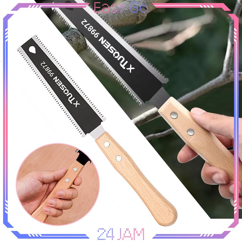 Gergaji Tangan Jepang 310mm Gergaji Kayu Super Tajam Jepang Dua Sisi Tangan Pemotong Kayu Gergaji Ka