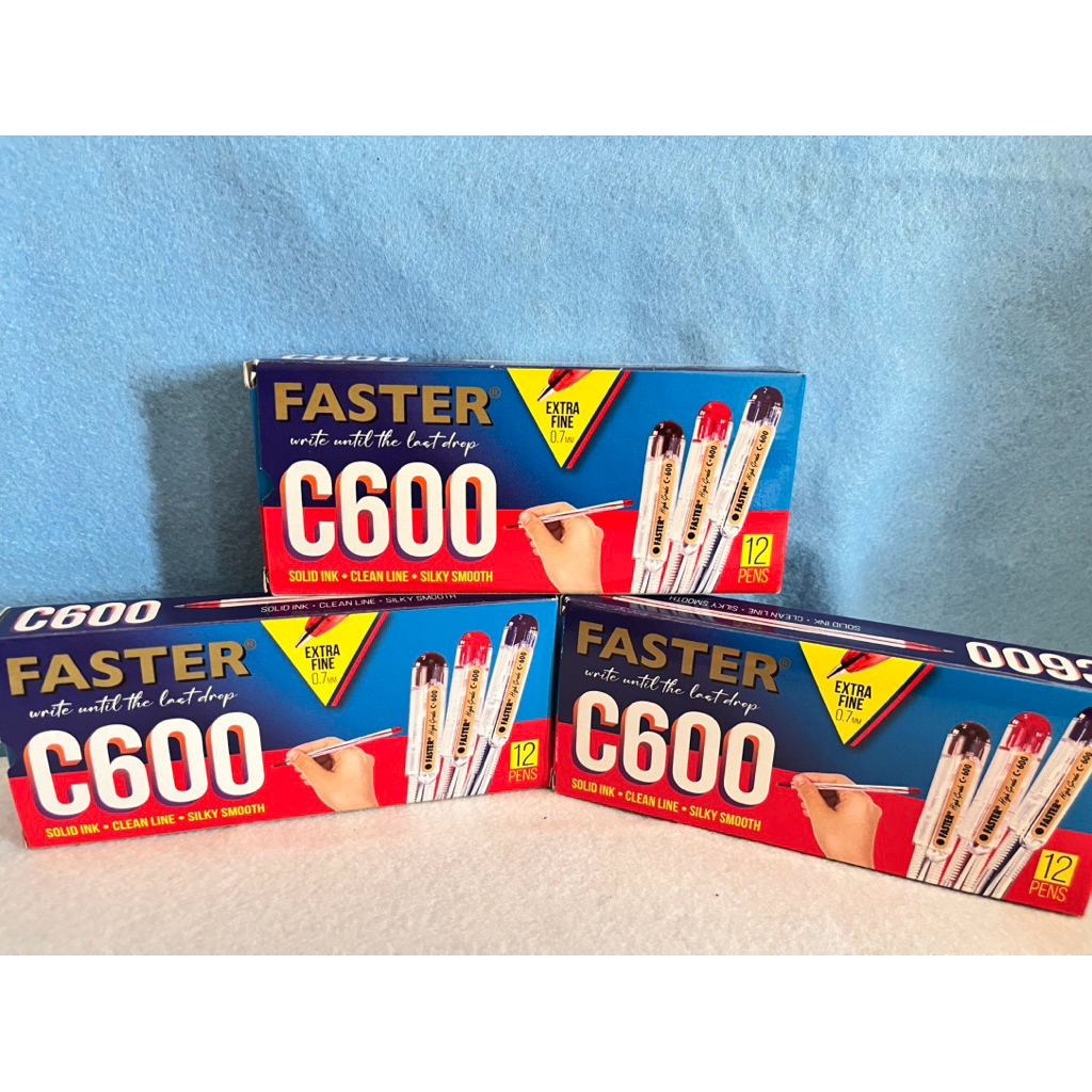 

Pulpen Ballpoint Faster Hitam C600 0,7mm ( 12pcs )