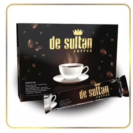 

De Sultan Coffee Kopi Gula dan Krimer Khusus Pria Wanita | 1 Box Isi 10 Sachet Original.