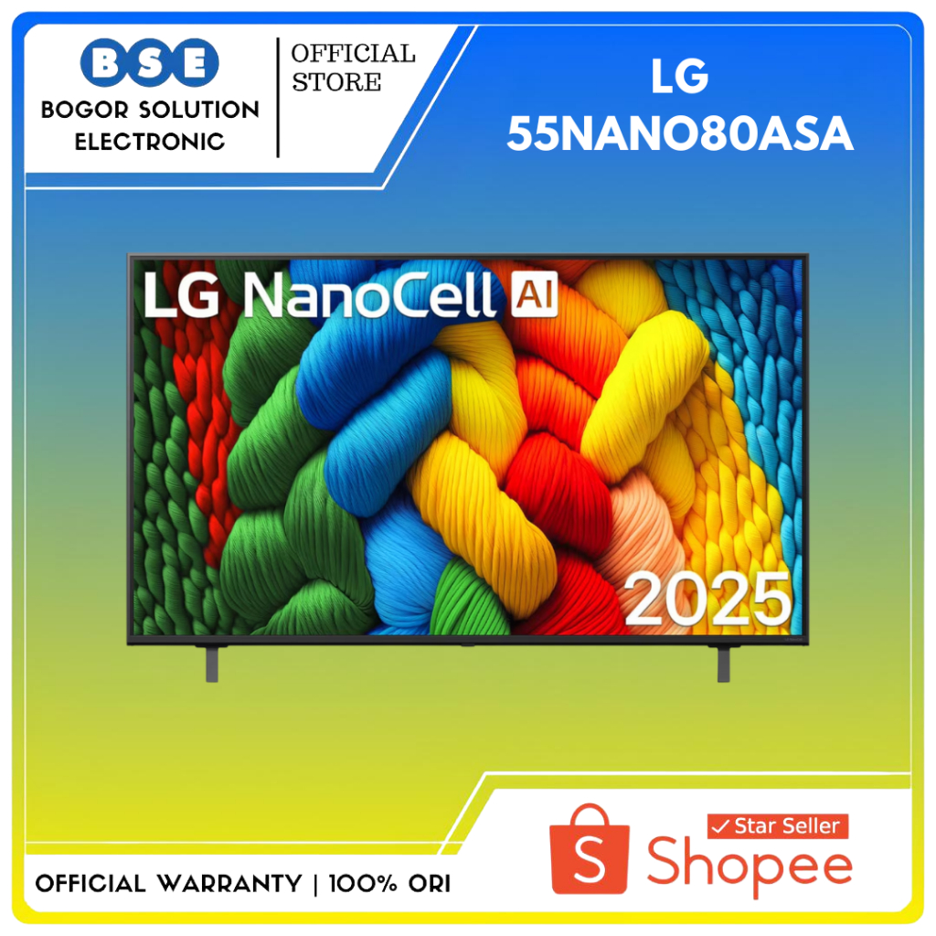 TV LG 55 Inch NANO80ASA NanoCell AI Smart TV 4K LG 55NANO80ASA - NEW 2025