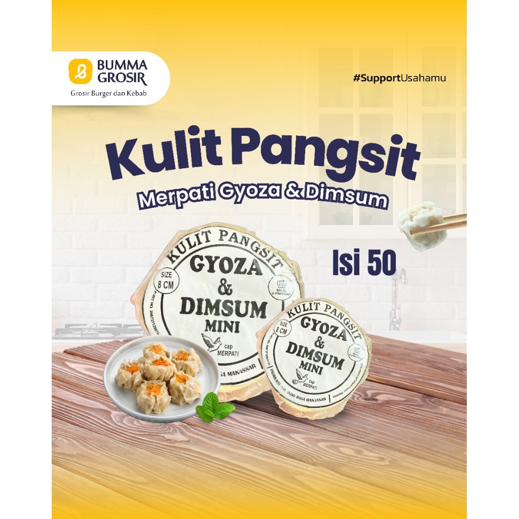 

Kulit Dimsum Gyoza Mini - kulit dimsum siomay lentur - kulit gyoza - kulit pangsit wonton
