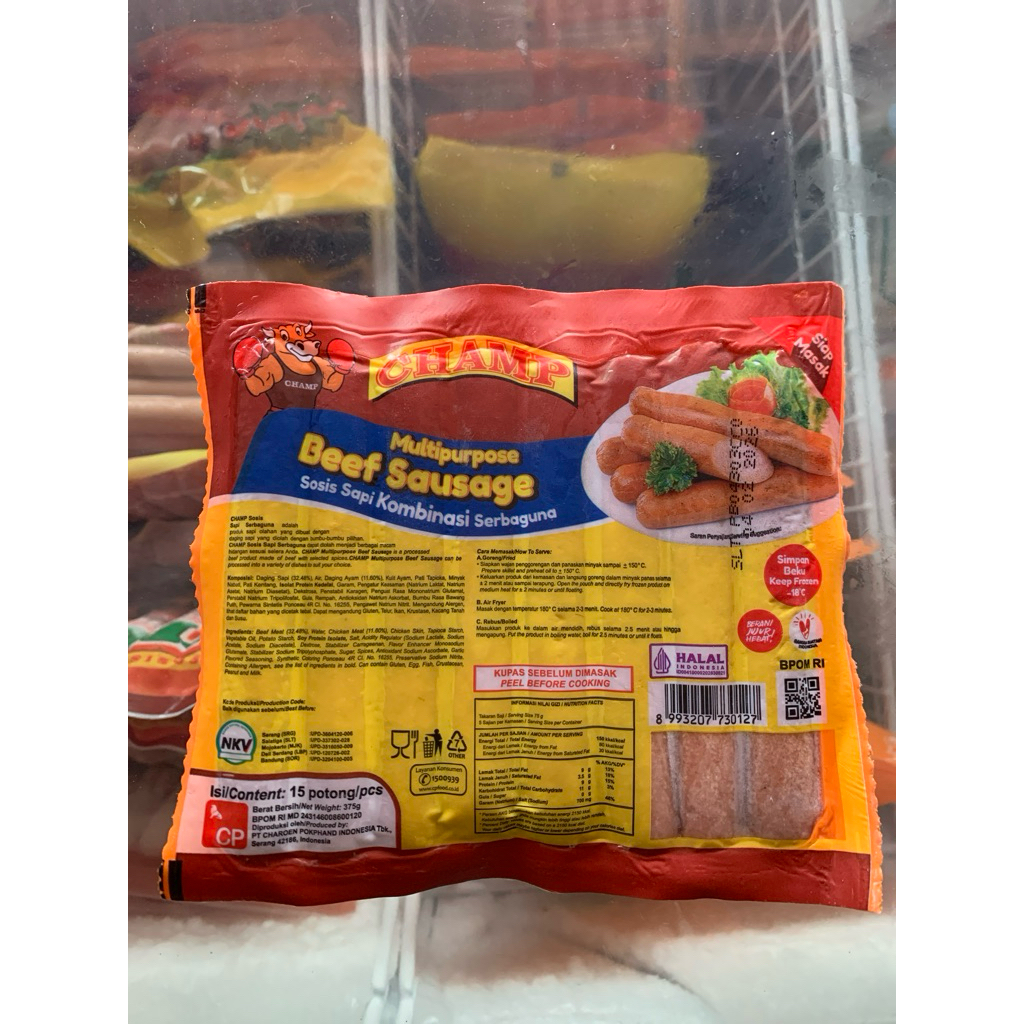 

CHAMP - multipurpose BEEF SAUSAGE 375g