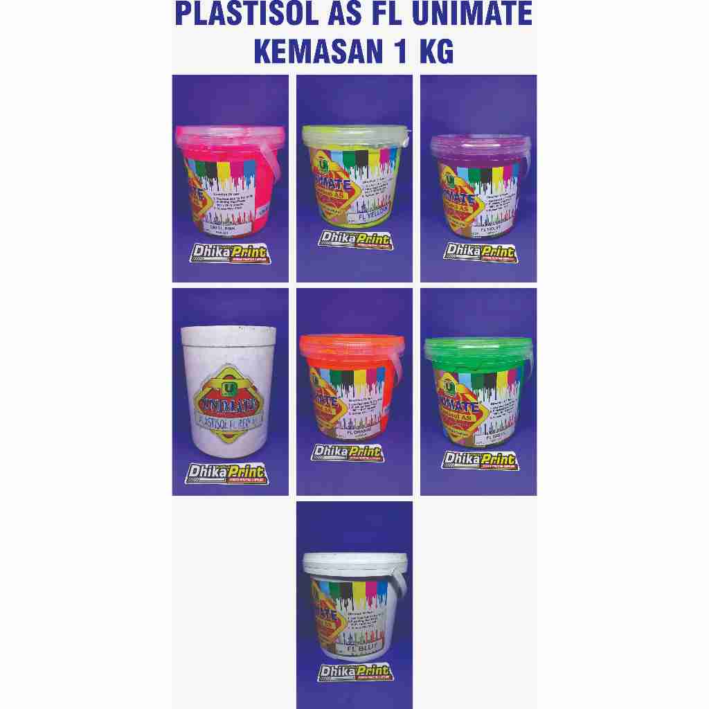 

TINTA PLASTISOL UNIMATE AS FL KEMASAN 1KG