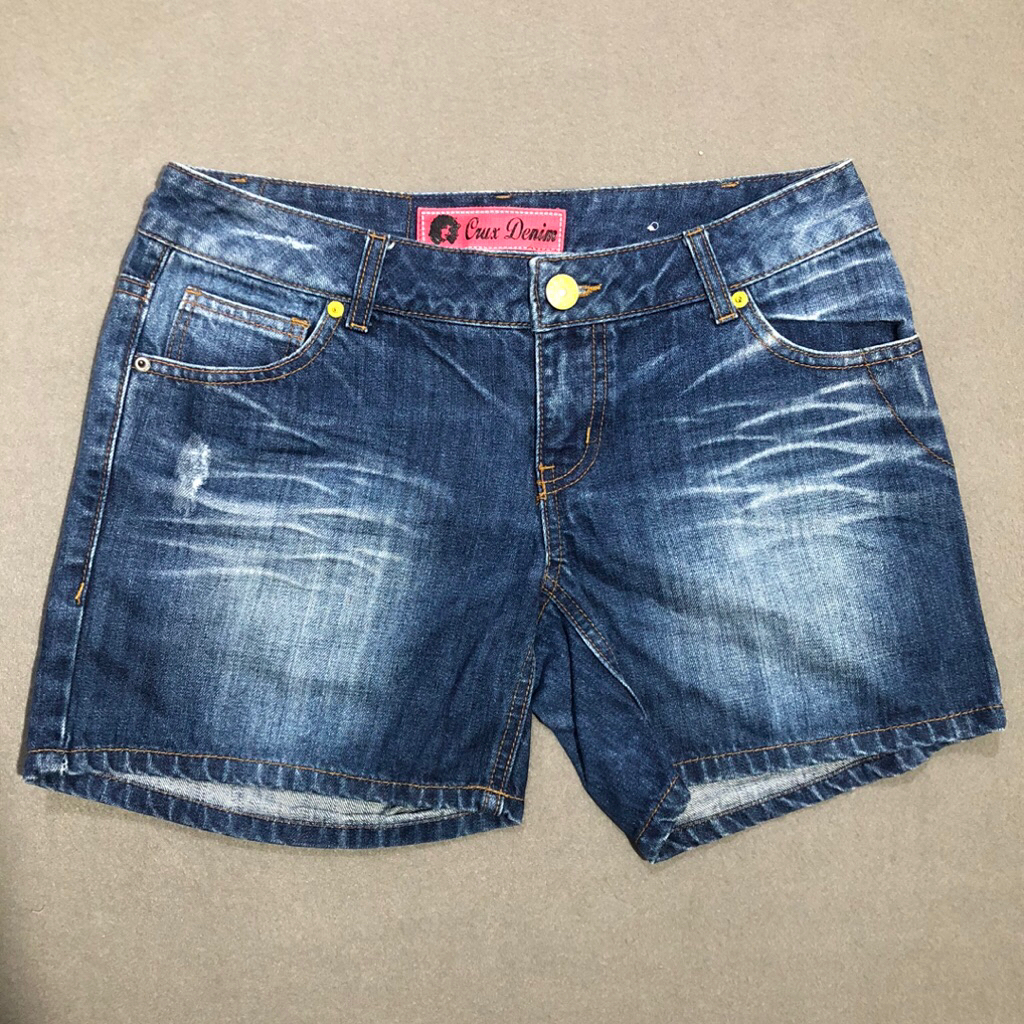 CRUX BRITISH DENIM CELANA PENDEK JEANS Y2K sku 847