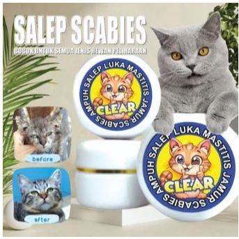 CLEAR - Salep Luka Jamur Kudis Scabies Mastitis Kucing Obat Scabies Oles Obat Jamur Kucing