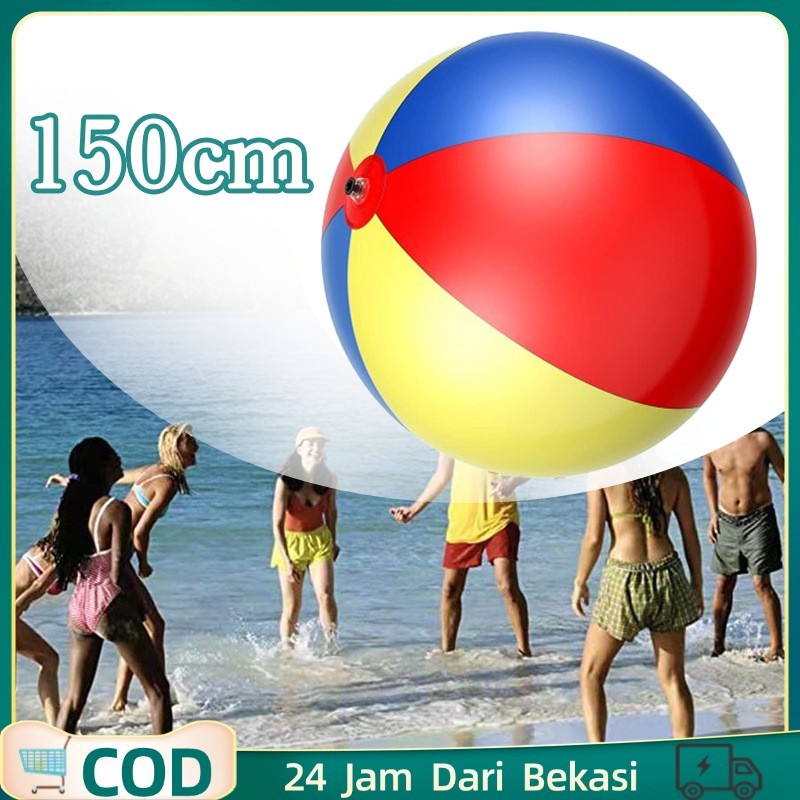 150CM Berwarna Beach Ball Bola Pantai Raksasa Pvc Bola Pantai Besar Jumbo Bola Pantai
