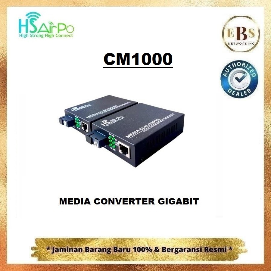 HSAIRPO CM1000 Media Converter Gigabit 10/100/1000Mbps
