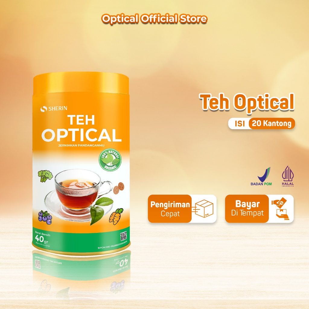 

Teh Optical 1 Kaleng | Teh Herbal Mata Lelah & Buram Dan Minus - 20 Sachet