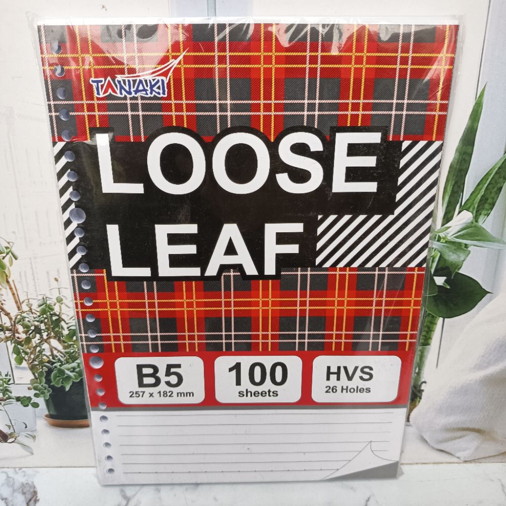 

Loose Leaf B5 Besar Isi 100 Sheets HVS 26 Holes 19X26 / Isi Binder 100 pcs HVS Putih 1 Pack