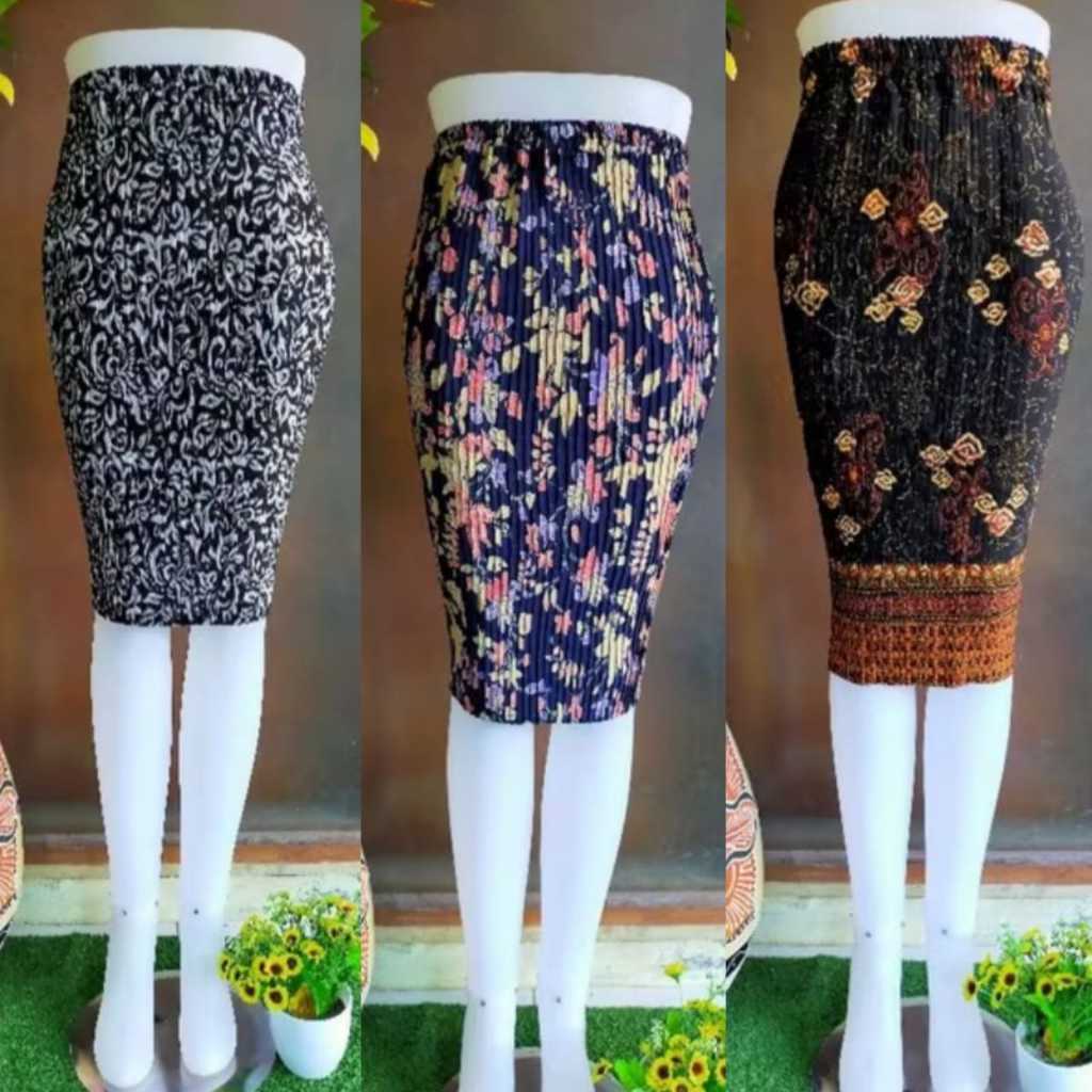 Galery_Batik - Rok Plisket Pendek Dewasa / Rok Batik Natal / Rok Plisket Pendek / Rok Kondangan