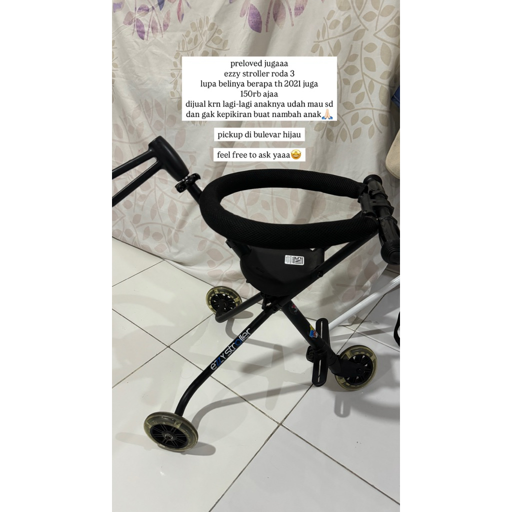 ezzy stroller roda 3 preloved - mini trike dengan 3 roda