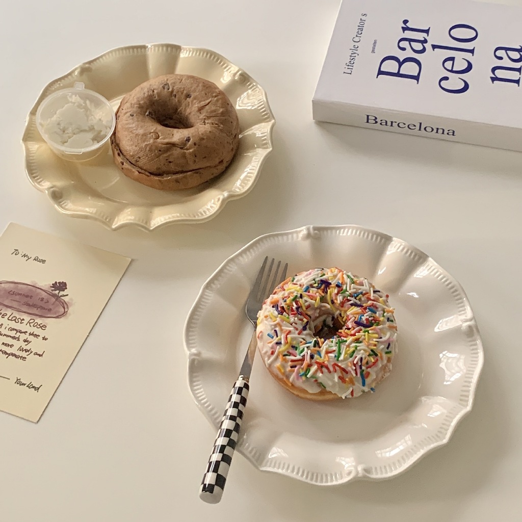 TEMARUMA FLEUR KOREAN AESTHETIC PLATE / PIRING KOREA AESTHETIC / PIRING KOREA KERAMIK / PIRING