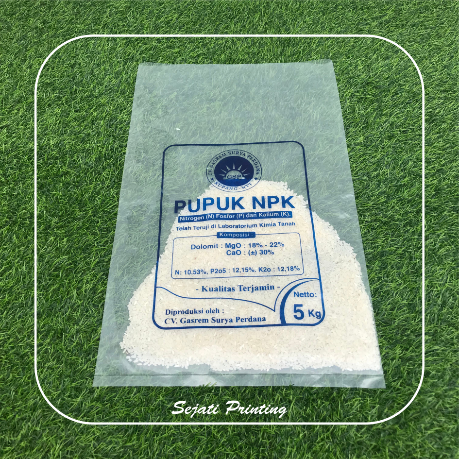 

(isi 100 pcs) Plastik Beras 5 KG, 27, 30 , FREE DESAIN - SABLON PLASTIK SEJATIPRINTING