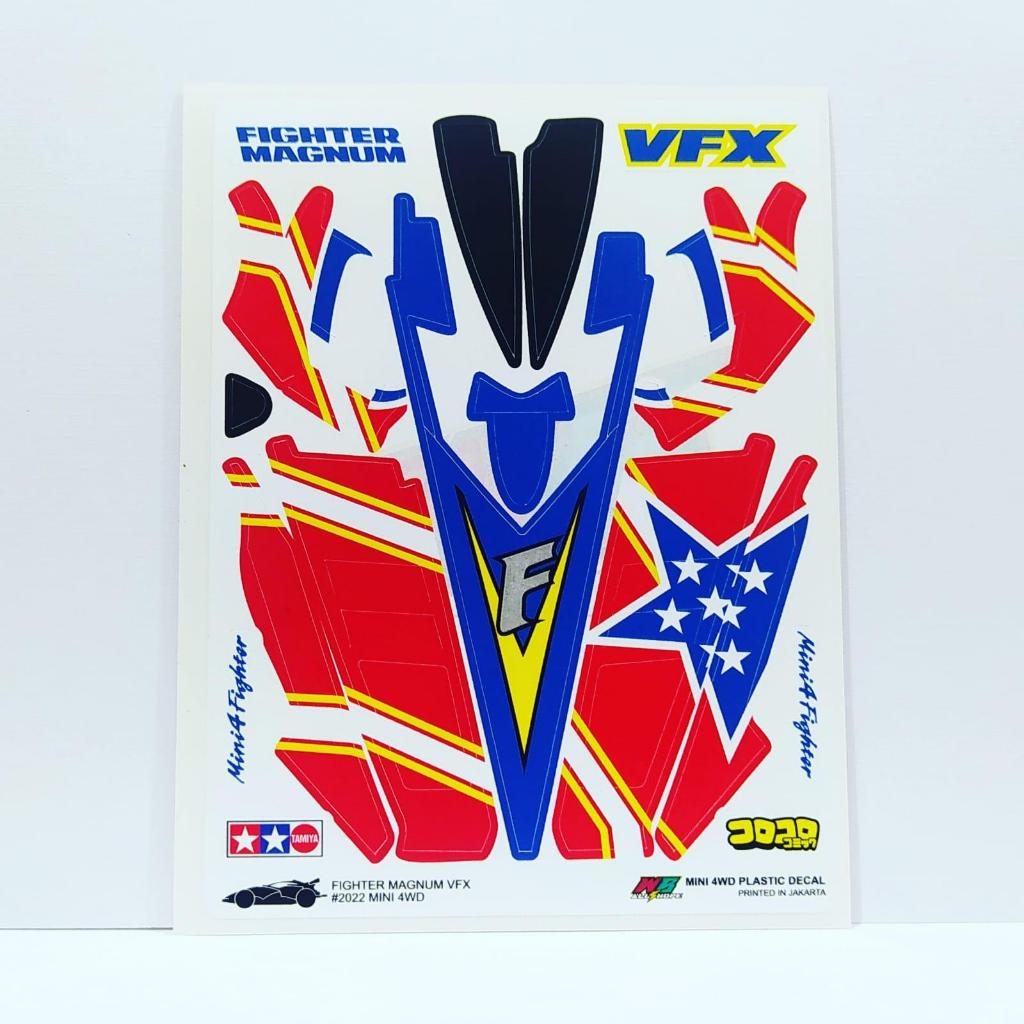Stiker Fighter Magnum VFX - Body Putih - Vinnyl Lam. Glossy