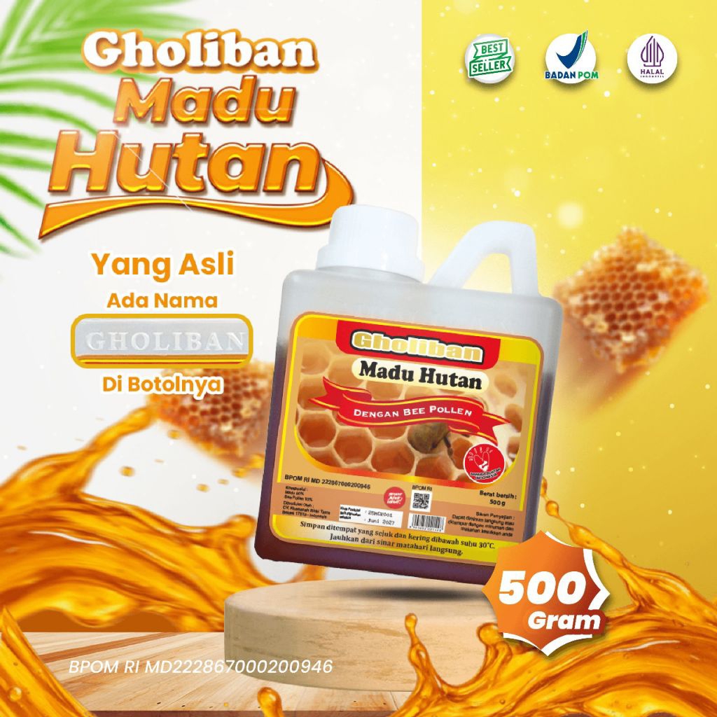

Madu Hutan Gholiban 500 gram / Original Asli Kemasan New Gholiban