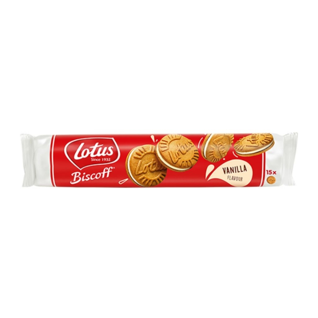 

Lotus Biscoff Biskuit Sandwich Vanila 150 g