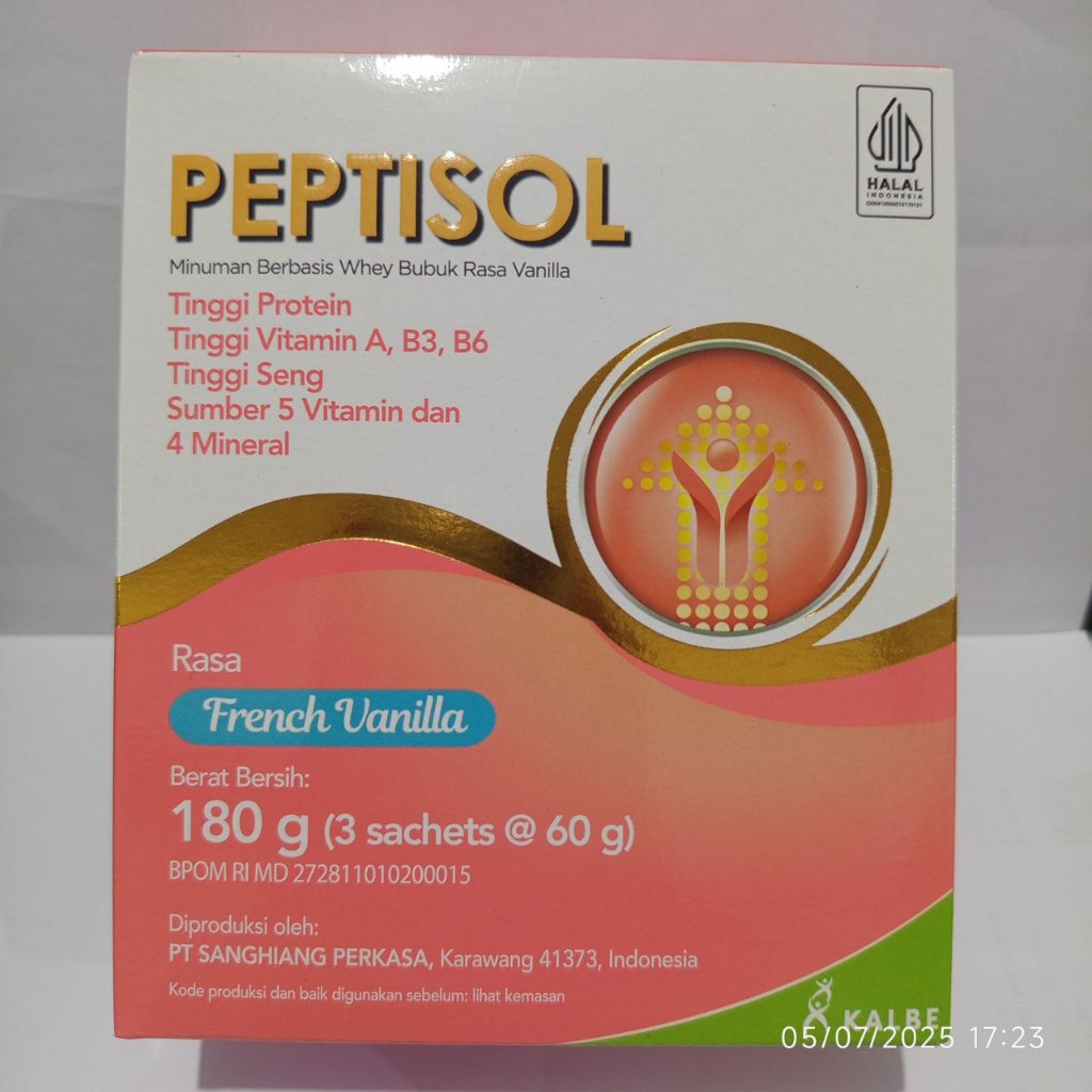 

PEPTISOL RASA FRENCH VANILLA 60 GRAM BOX 3 SACHET (180 GRAM)