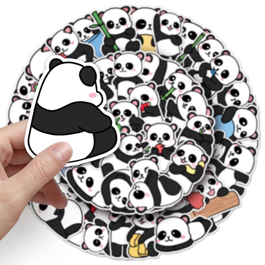 

[50 Pcs] DECO STICKER | STICKER DIY | JURNAL AESTHETIC [DS16] Stiker panda hewan kartun lucu, dekorasi