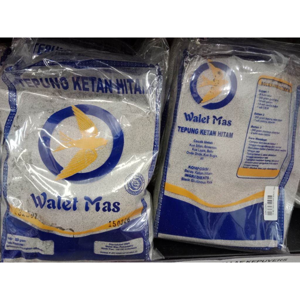

tepung ketan hitam walet mas 500 gr