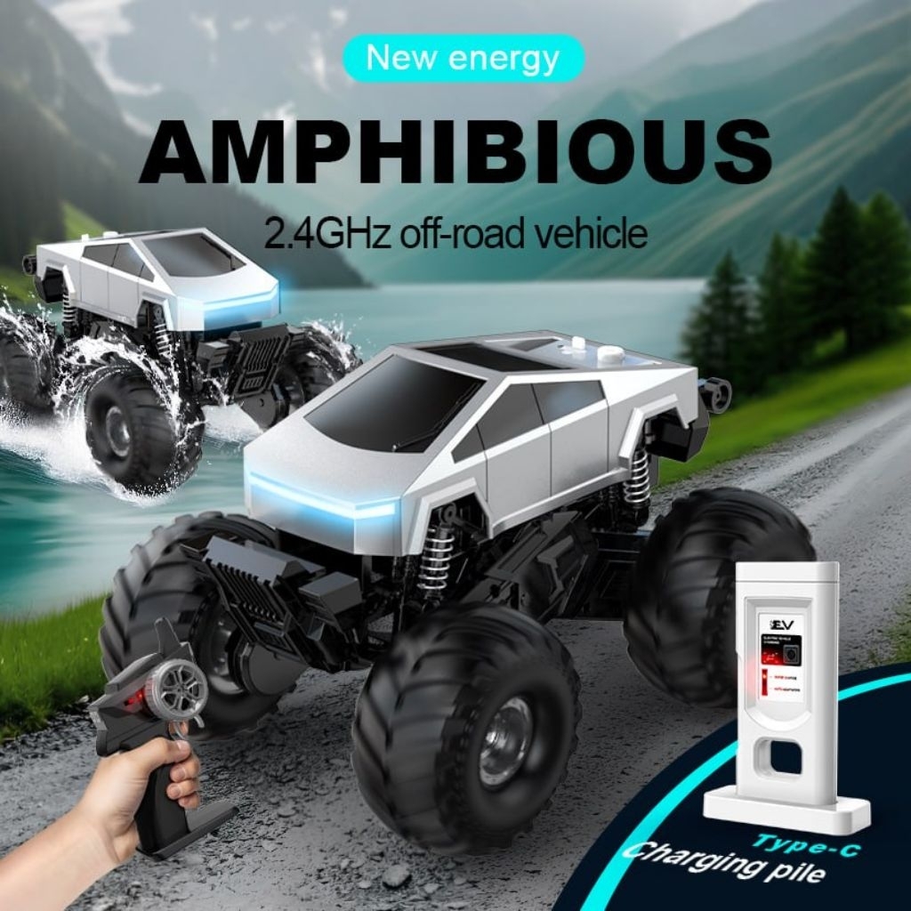 Mainan Remote Control Mobil Trevor Off Road Bisa Air & Darat - RC Trevor Amphibious