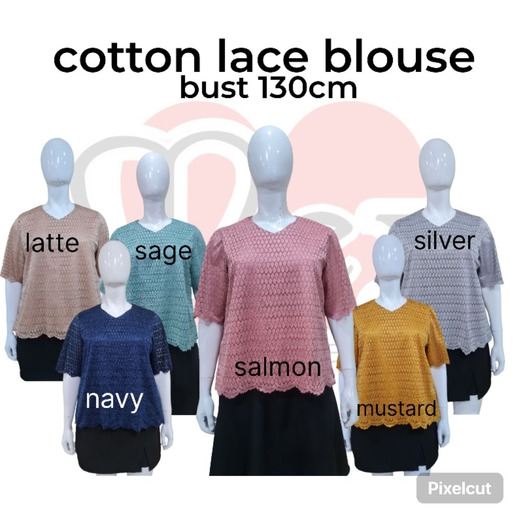 blus atasan bigsize jumbo brukat brokat katun