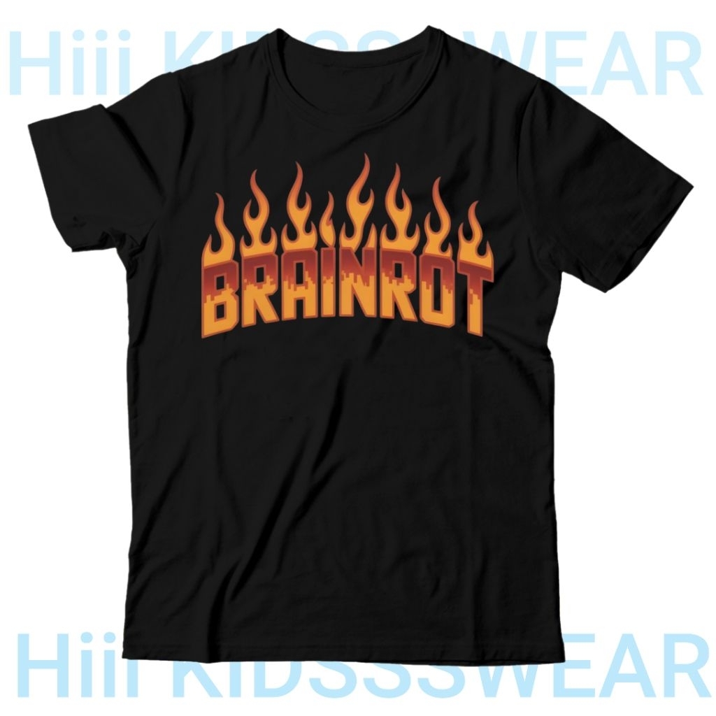 Atasan kaos anak BRAINROT ANOMALI ITALIAN BRAINROT MOTIF API Baju anak Laki Laki Perempuan Unisex Ka