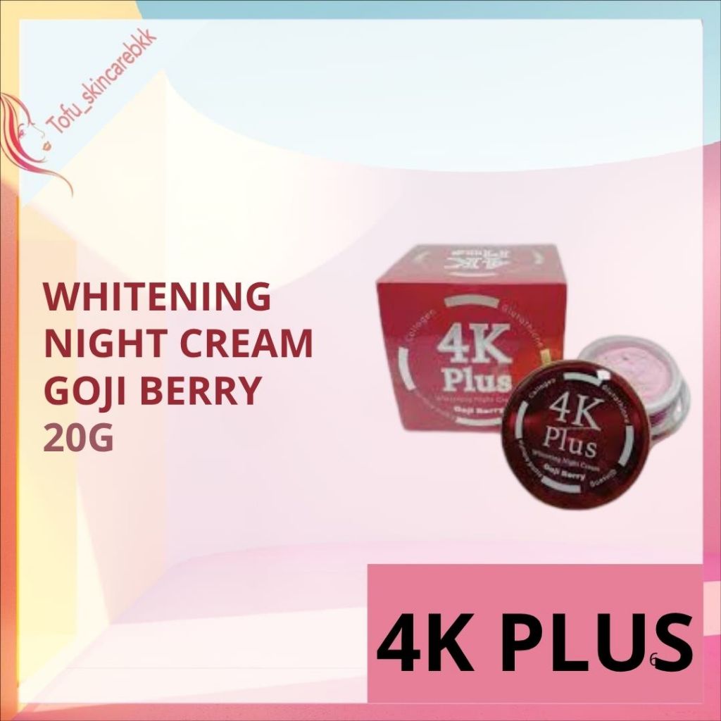 ORI WHITENING NIGHT CREAM 4K PLUS COLLAGEN ALPHA ARBUTIN GOJI BERRY / CREAM JERAWAT