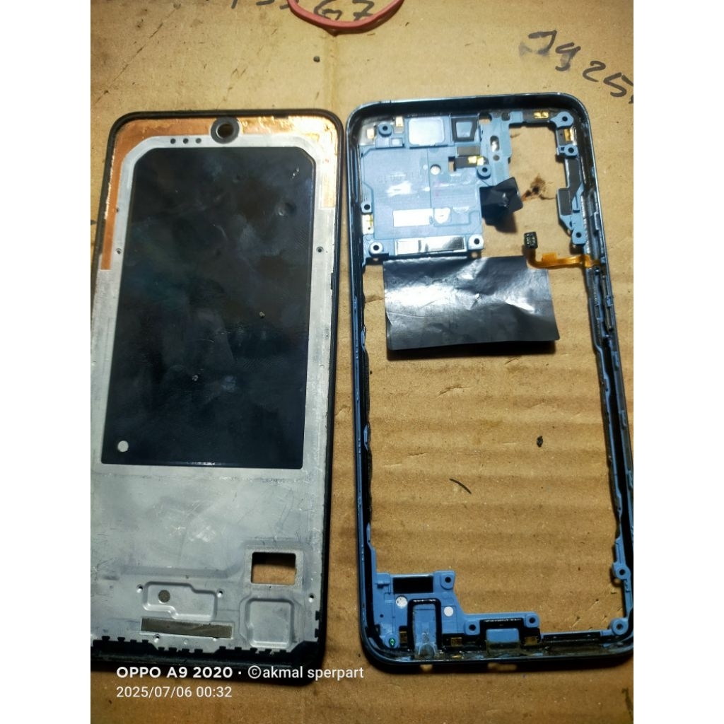 FRAME TATAKAN LCD / BEZZEL / FINJER PRIN / XIAOMI REDMI NOT 10s ORIGINAL COPOTAN