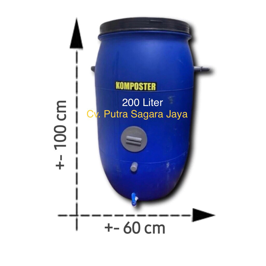 Tong komposter sampah organik 120 liter, 150 liter ,200 liter Bahan HDPE ,alat pengolah sampah organ