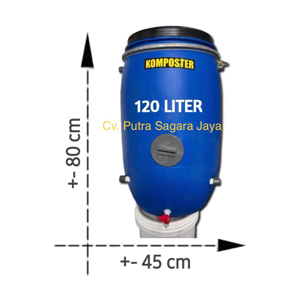 Tong Komposter sampah organik ukuran 120 Liter  alat pengolah sampah organik makanan
