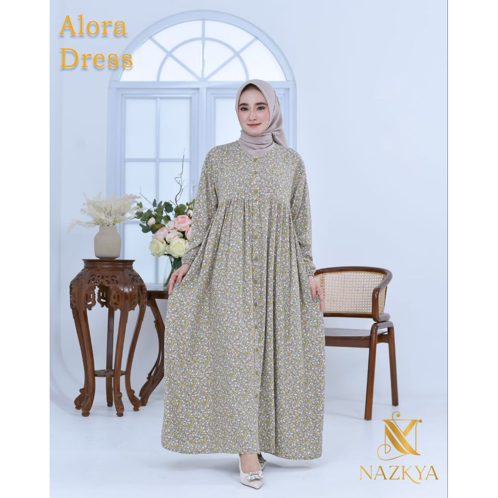 Aloora Dress ORI By Nazkya Syar'i
