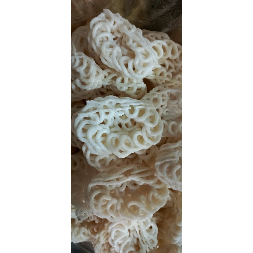 

1KG KRUPUK MAWAR MENTAH LONJONG PUTIH