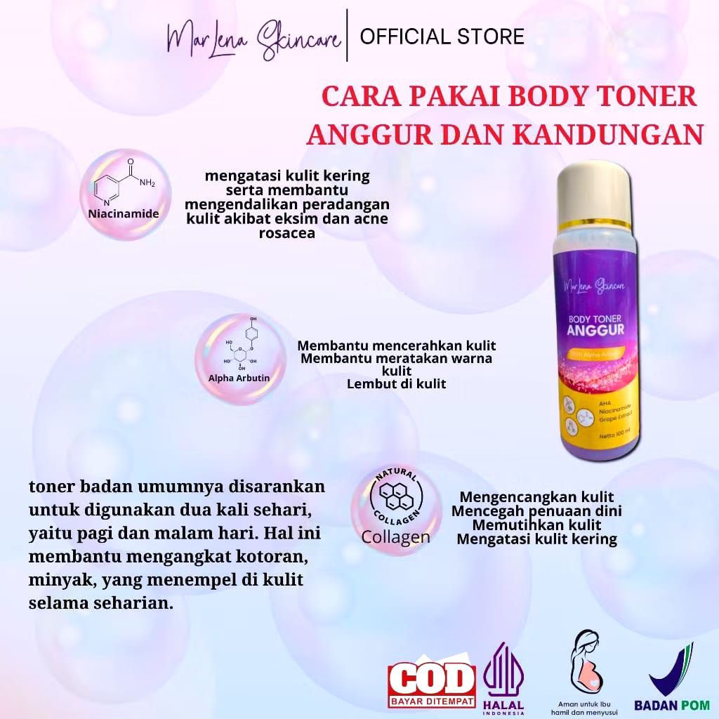 TONER MARLENA ANGGUR ARBUTIN BPOM
