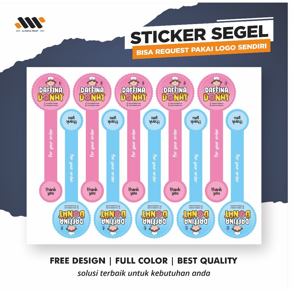 

(MINIMAL 100 PCS) STICKER SEGEL