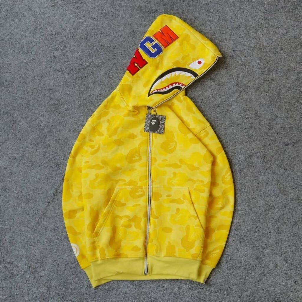 HOODIE ZIPPER BAPE KUNING