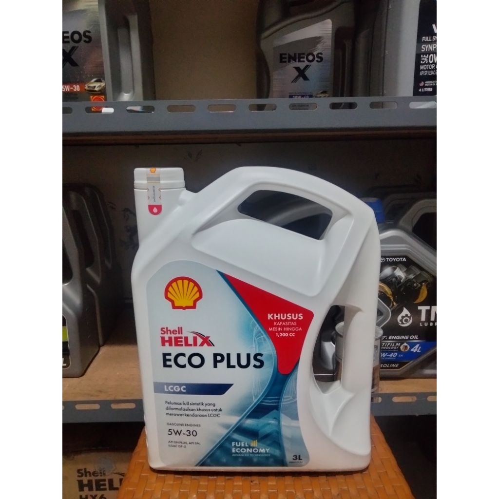 Oli shell helix eco 0w-20 isi 3Liter- original barcode