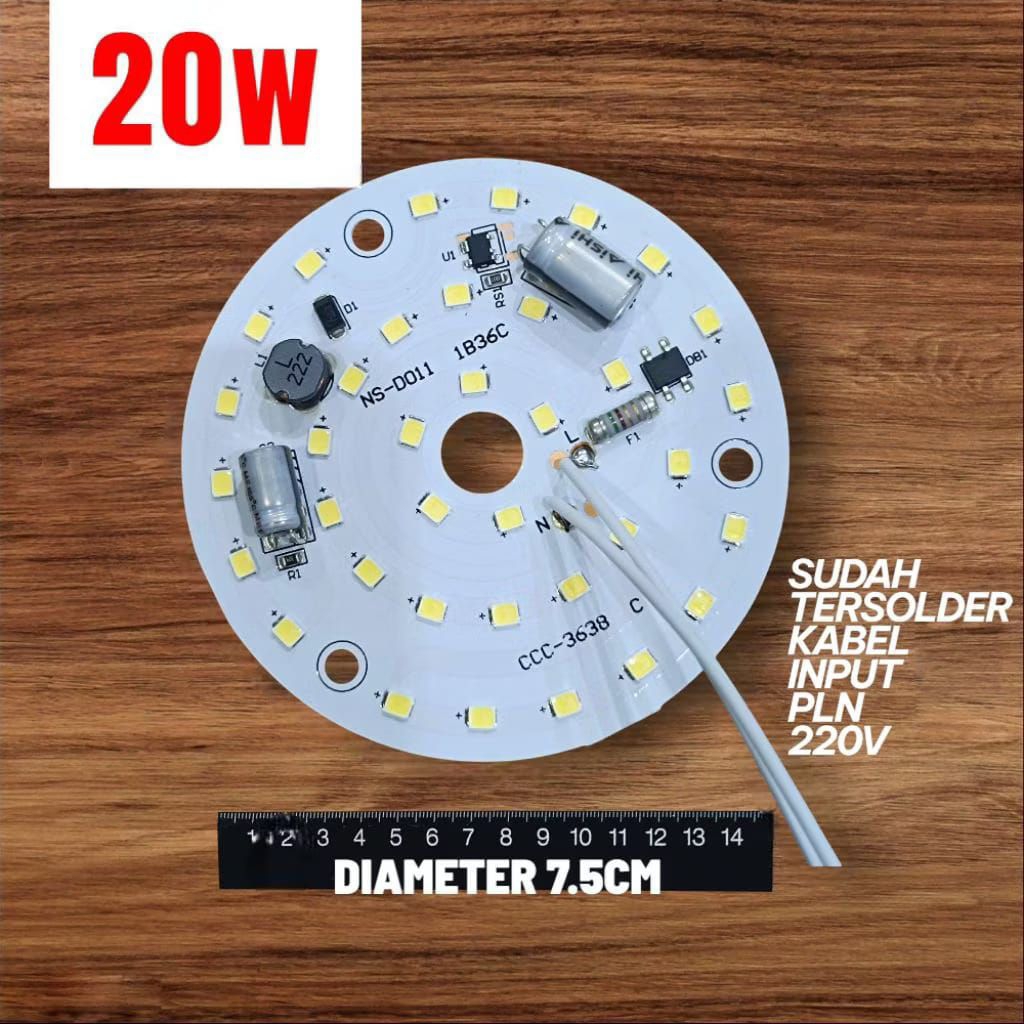 PCB LED AC 20W DIAMETER 7,5 cm