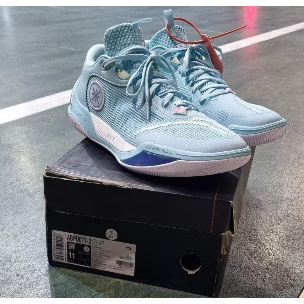 LiNing Way of Wade DLo Ice Blood 2 Ice Cool Blue WOW US 11 EUR 45 Preloved Bekas Second Original Ori