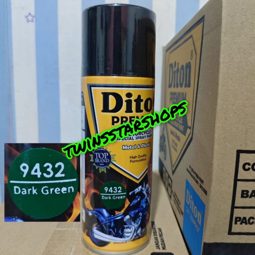 Pilok Pylox Cat Diton Premium Dark Green 9432 Hijau Tua Glossy Mengkilap 400cc Spray Paint