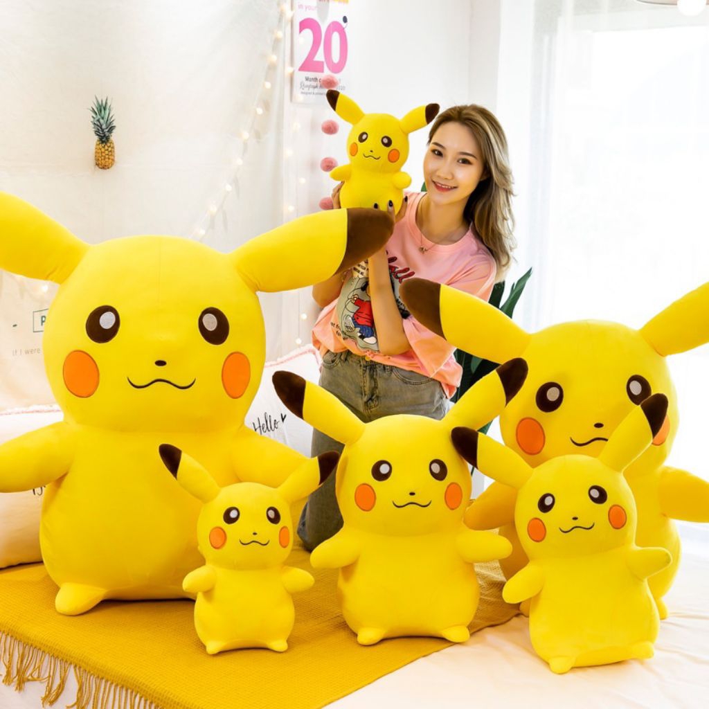 Mainan Boneka Cartoon Pokemon Pikachu Lucu Imut Boneka Trend Tahun Ini Ulang Tahun Ruang Tidur Ruang