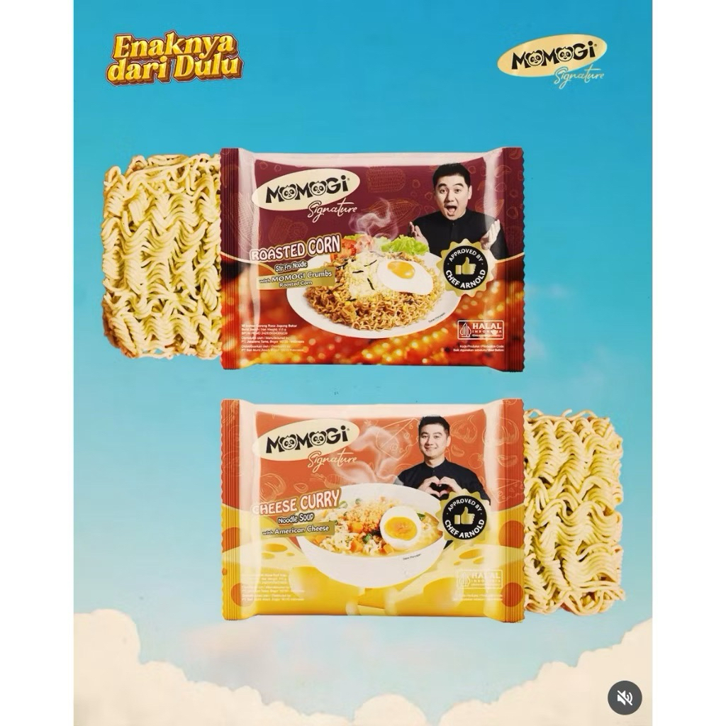 

MOMOGI Signature Instant Noodle Mie Instan Rasa Roasted Corn / Cheese Curry @110 gr