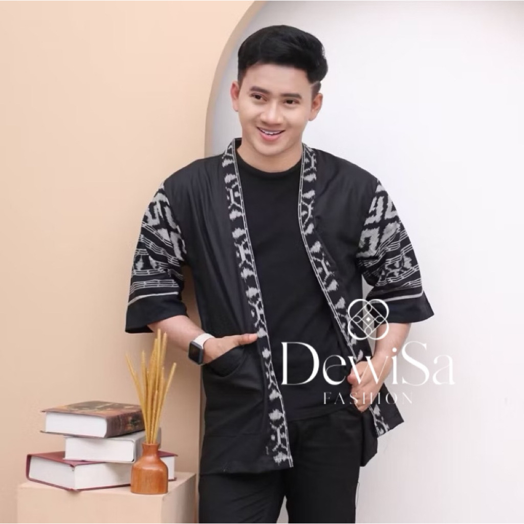 [TENUN ETNIK] Kimono Tenun Pria Outer Tenun Pria Baju Tenun Pria