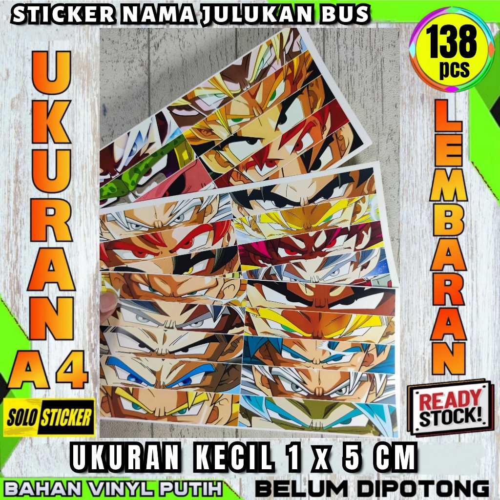 

Sticker Mata Anime Belum Dipotong Isi 30 pcs Lembaran A4 Anti Air