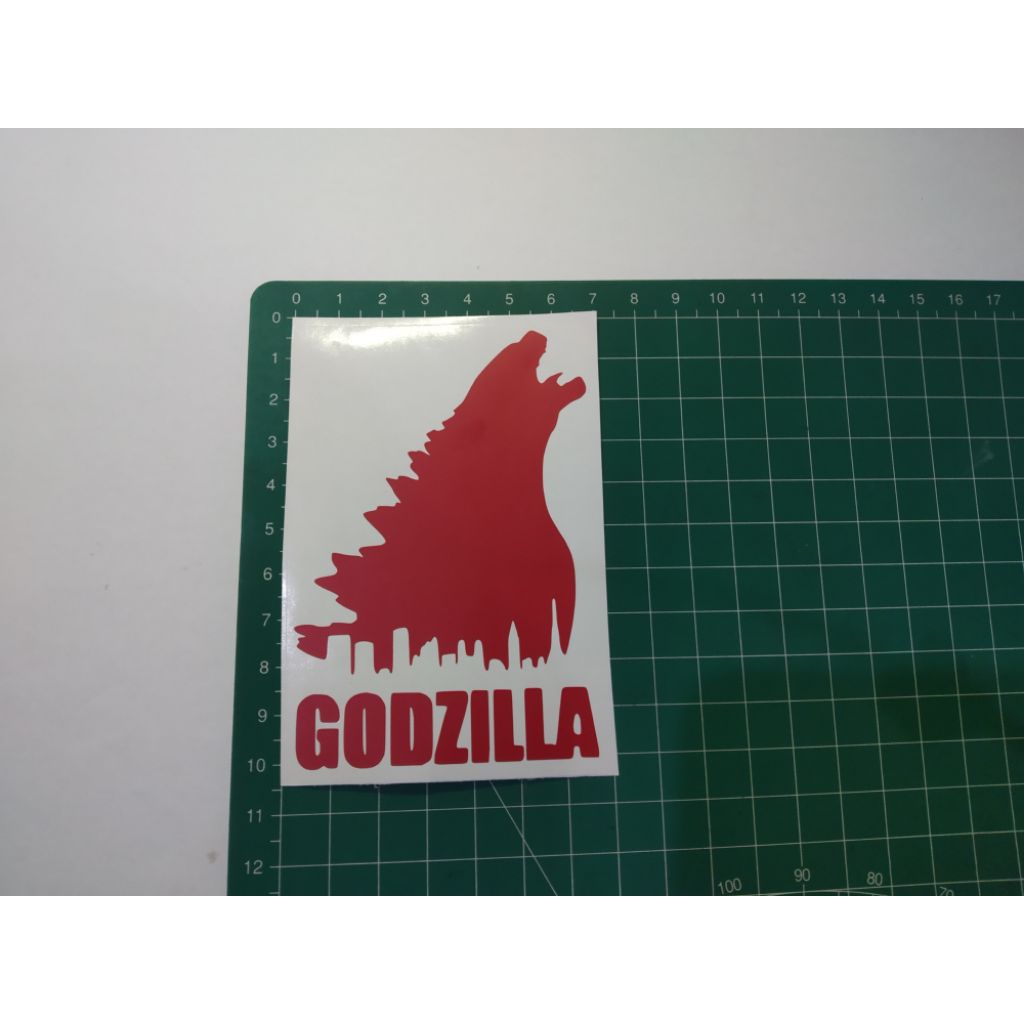 

stiker cutting godzilla