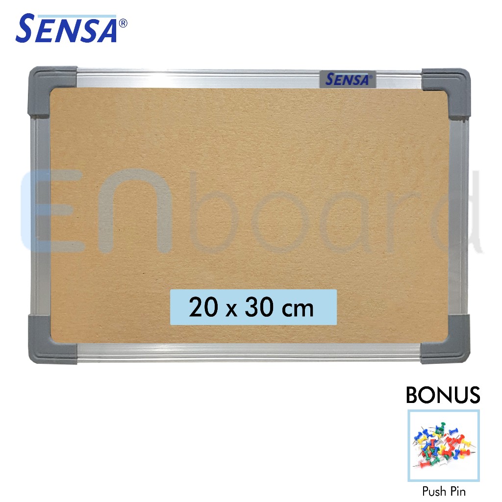 

Softboard / Pin Board / Cork Board / Papan Pengumuman / Mading Gantung Polos Sensa 20 x 30 cm