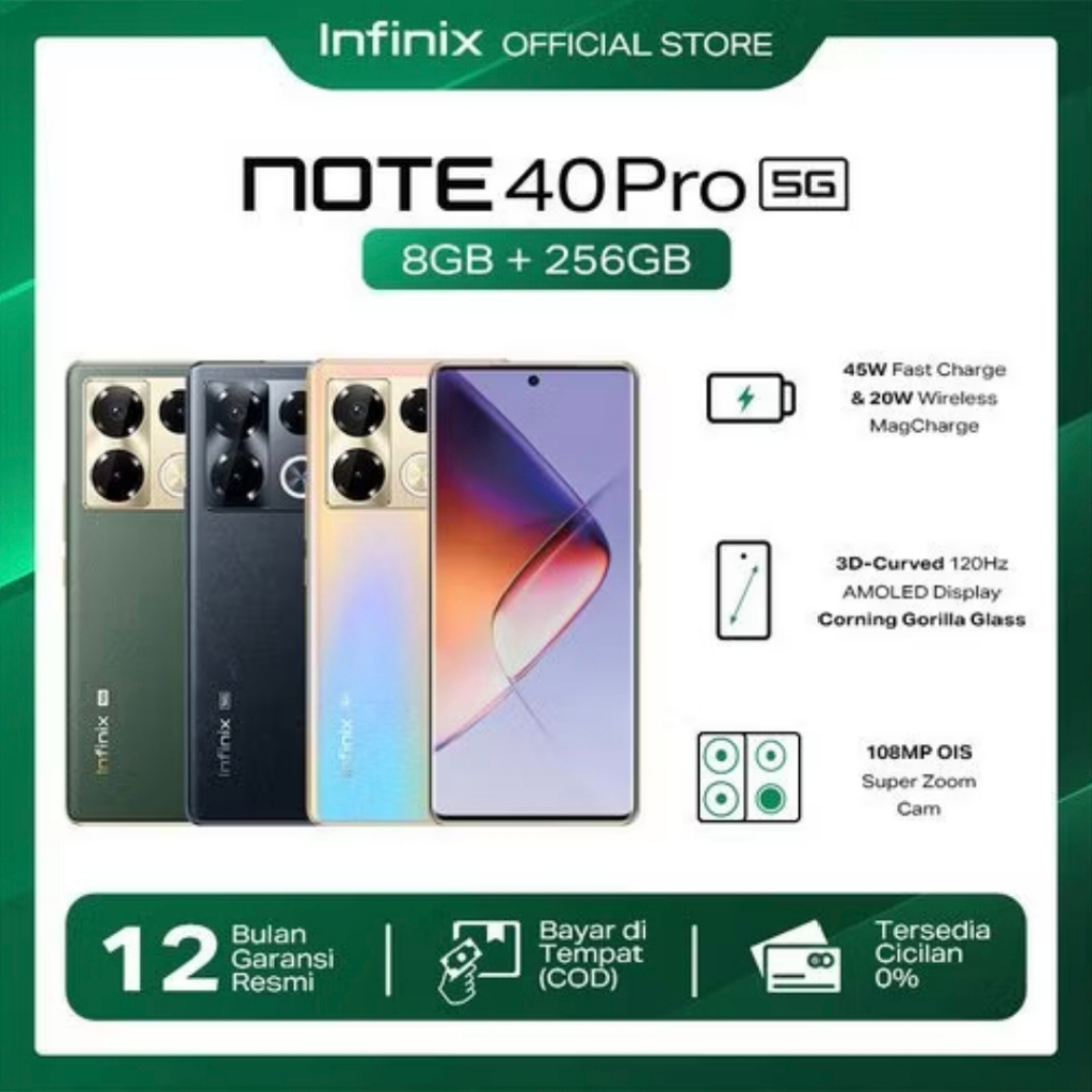 Infinix note 40Pro Ram 8/256GB