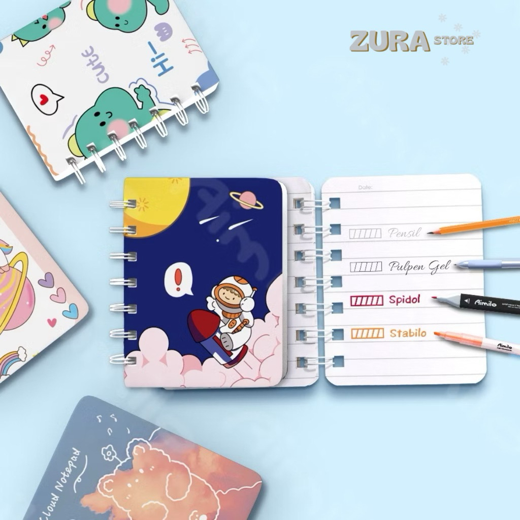 

ZURASTORE | NOTEBOOK MINI KARTUN LUCU